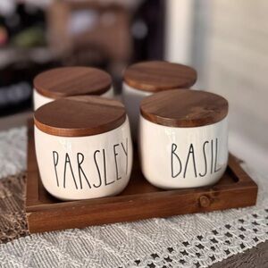 Rae dunn THYME BASIL DILL PARSLEY cellars